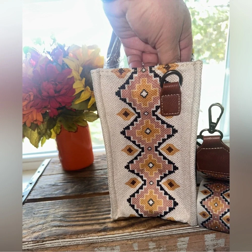 NWT! Wrangler Cream Aztec/Southwestern
Tote Handbag, Crossbody and Storage Bag - Picture 12 of 12